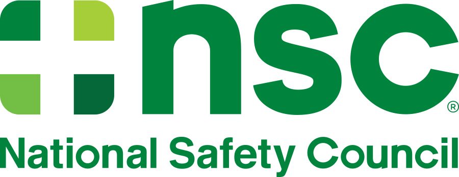 A green and white logo for the national safety council