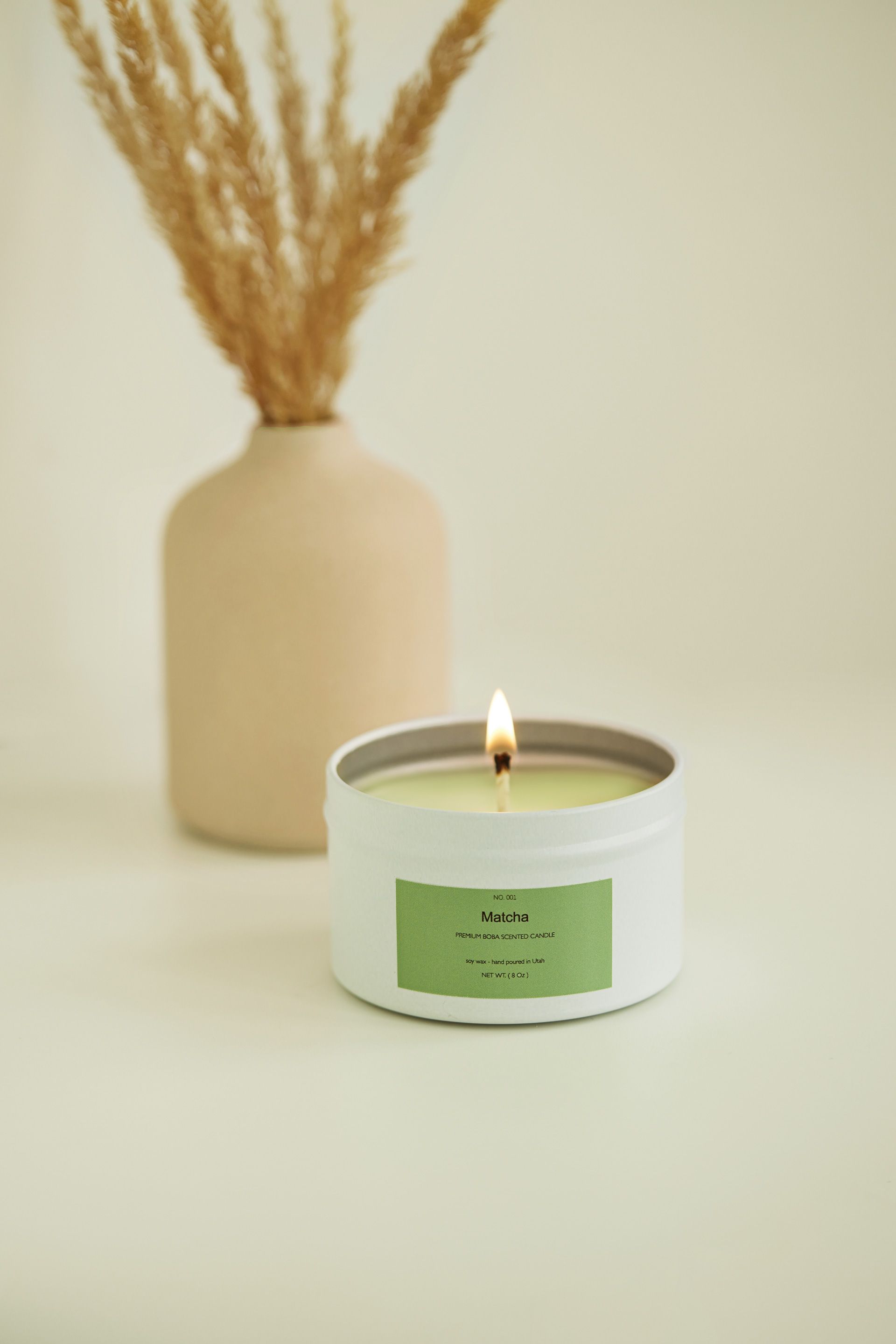 Matcha scented BobaLuv candle