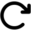 Black circular refresh arrow icon