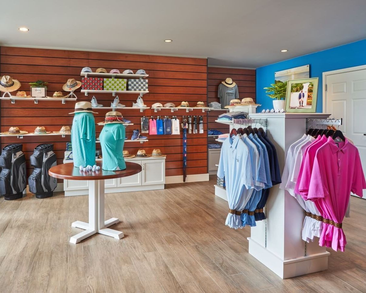 A store filled with lots of clothes and hats.