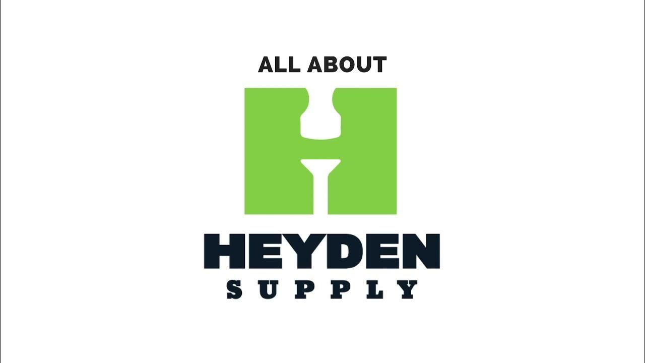 All About Heyden Supply logo with green H and black text on white background