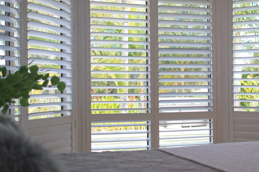 Indoor Plantation Shutters In Bedroom