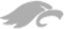 Grey logo of a stylized bird head with a curved neck.