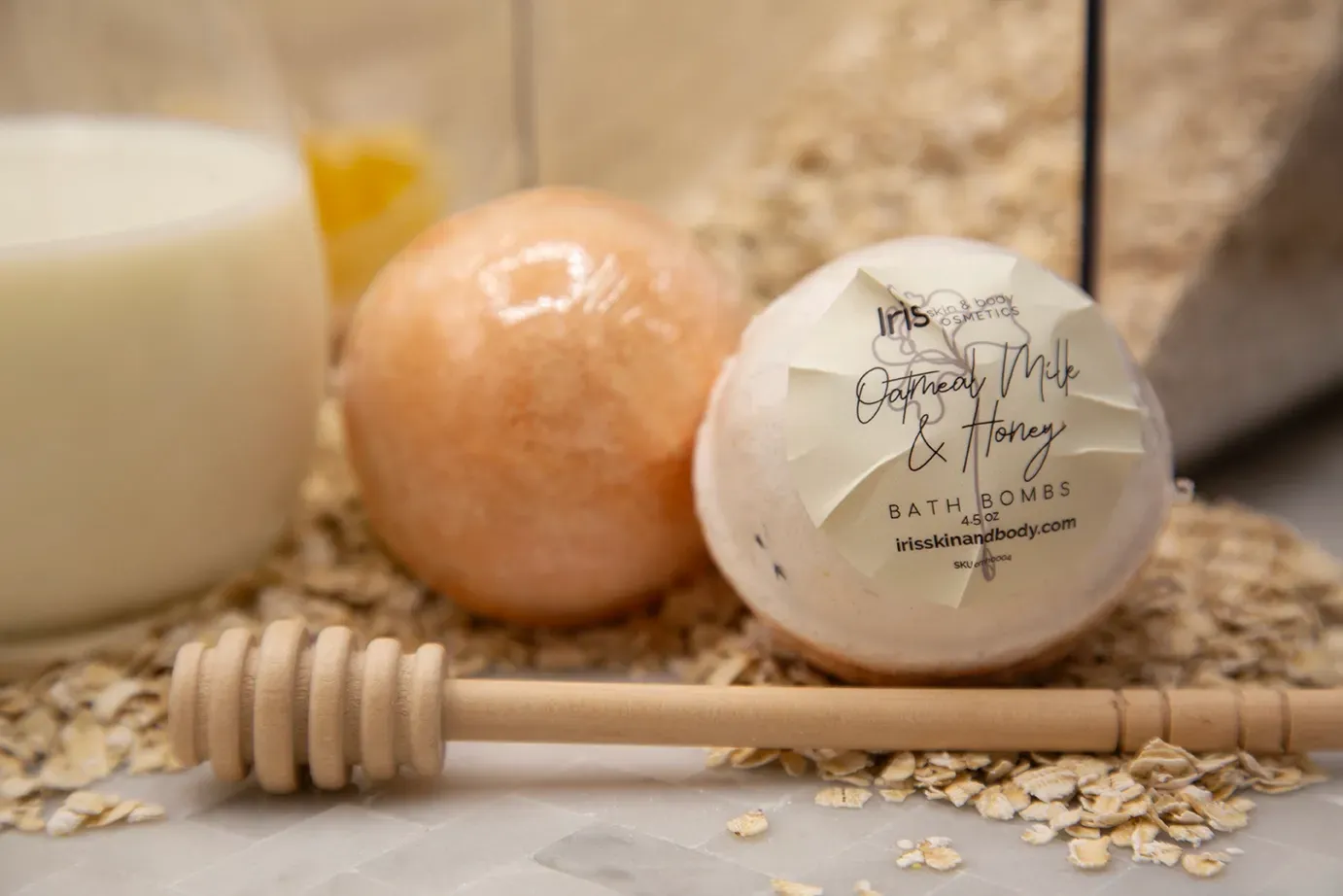 Oatmeal Milk and Honey Bath Bomb