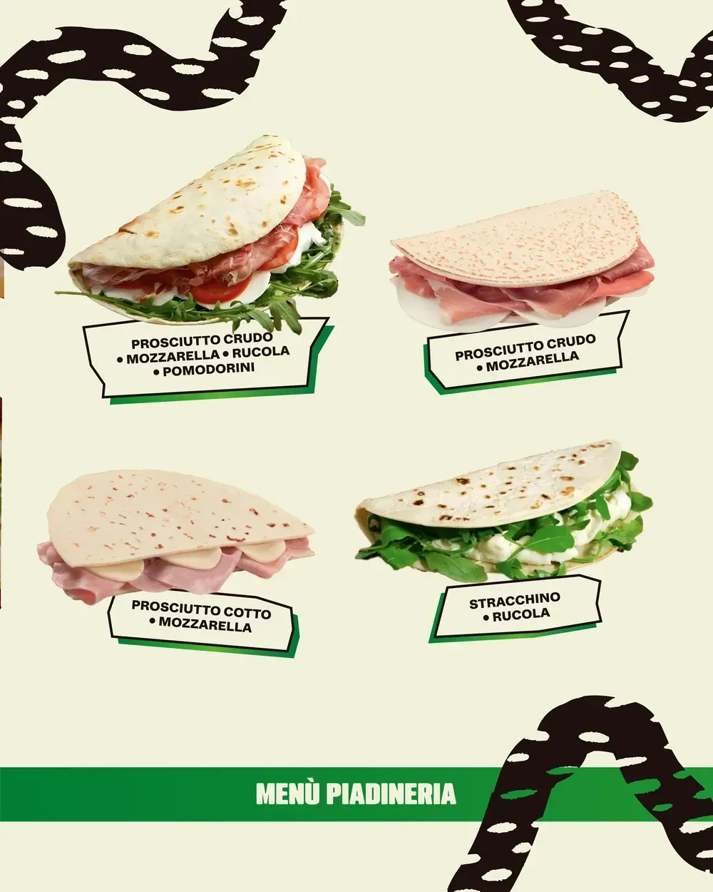 MENU PIADINERIA