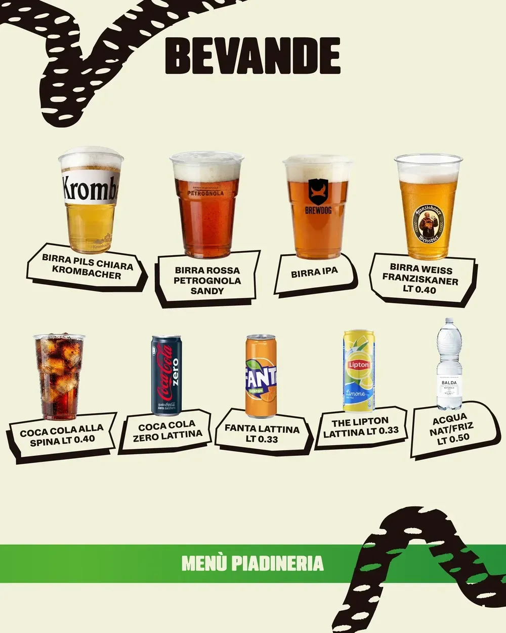 MENU PIADINERIA