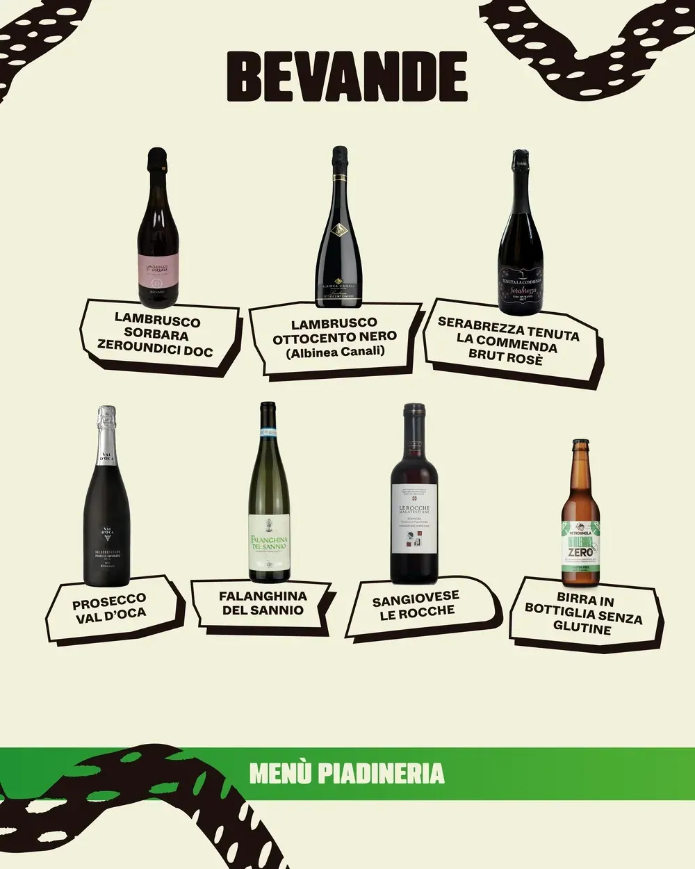 MENU PIADINERIA