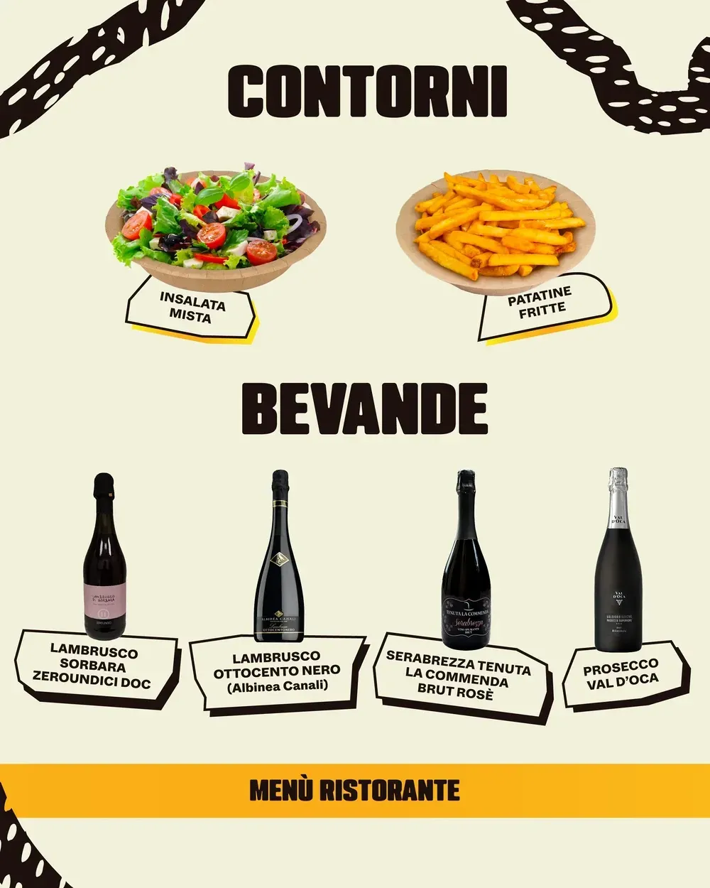 MENU RISTORANTE
