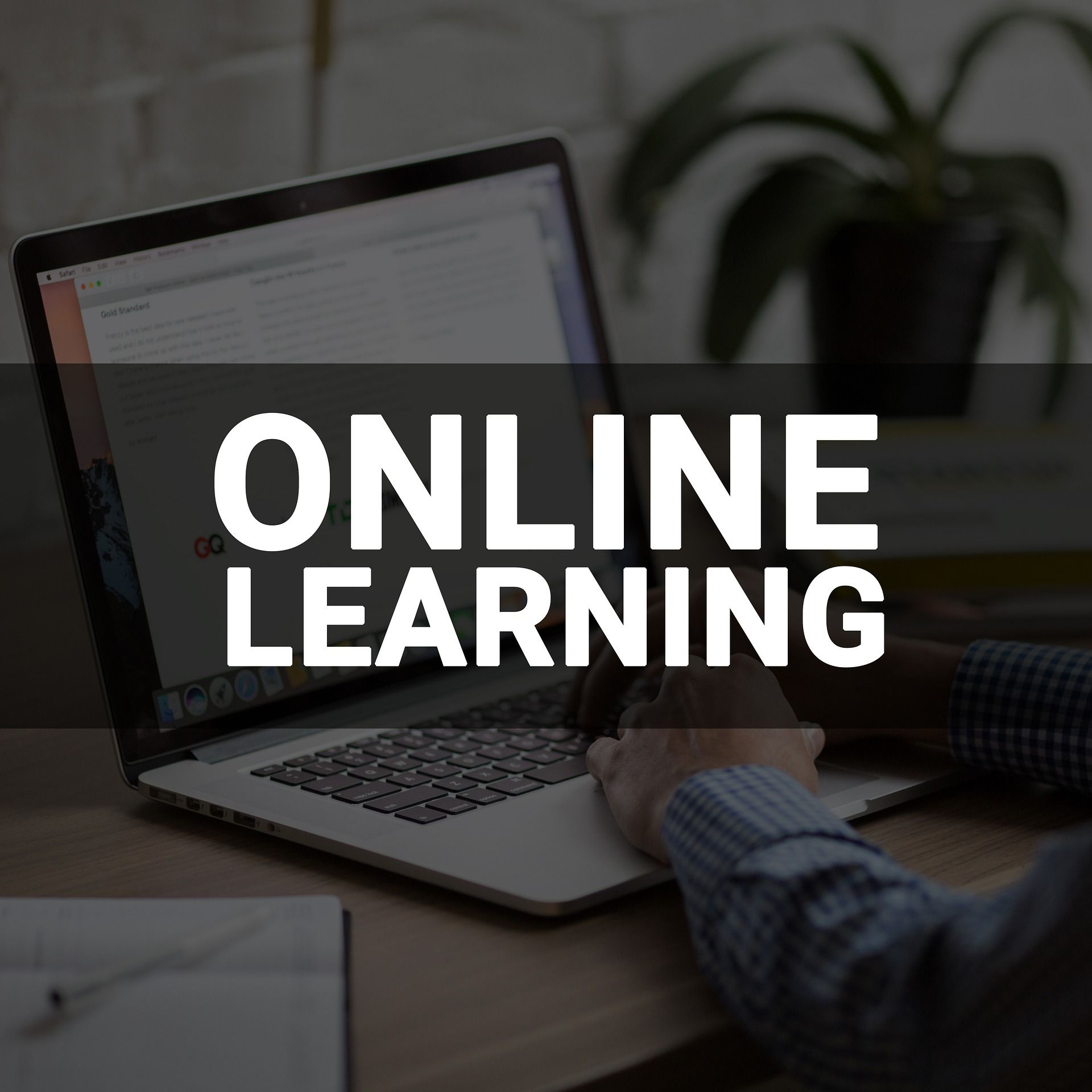 Image of a laptop  computer that is displaying an online stock market learning course.