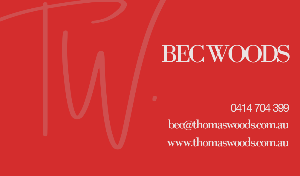 Business card with contact details