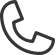 Schwarzes Telefonhörer-Symbol auf weißem Hintergrund