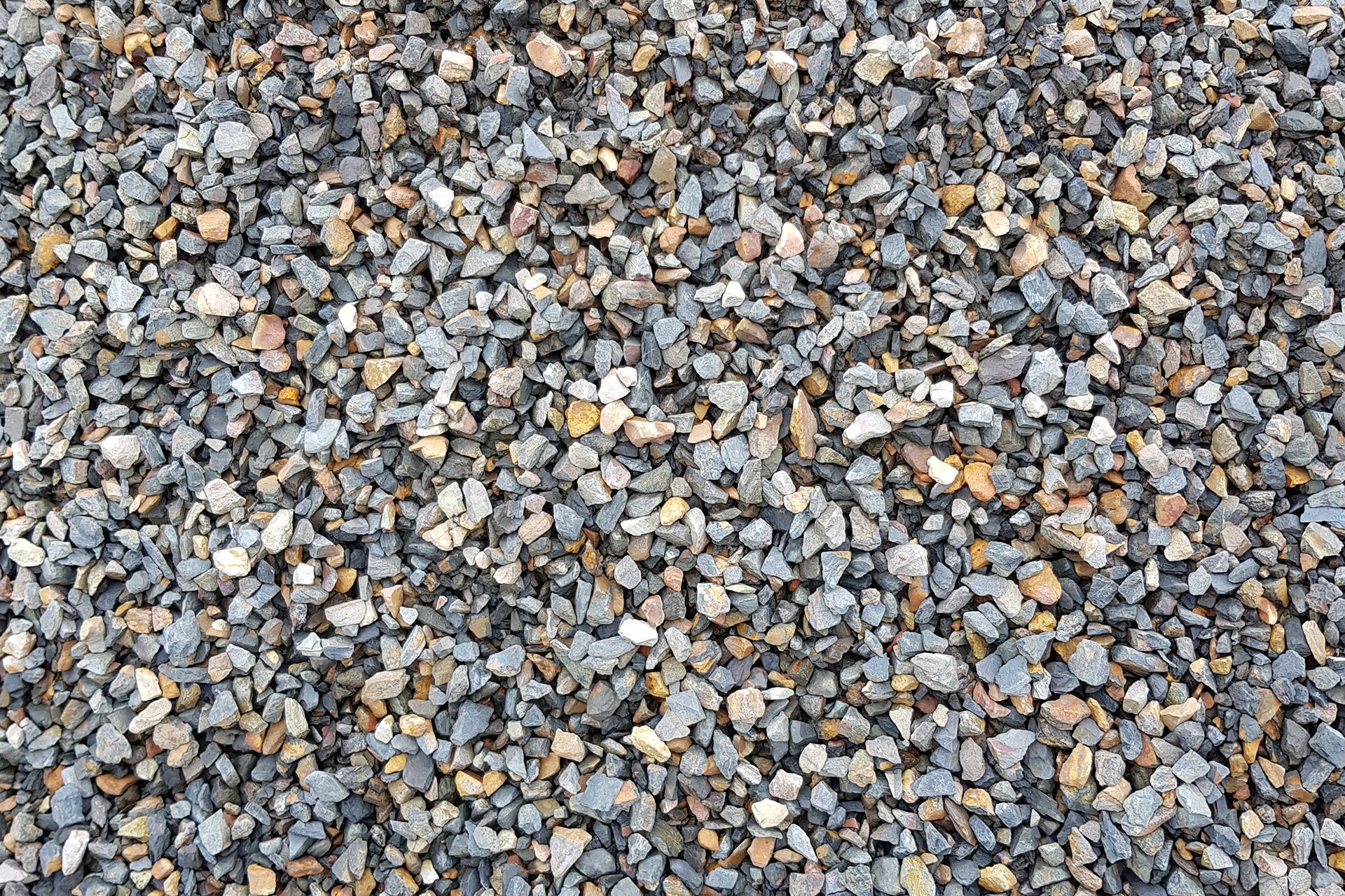 Close-up of gray and beige gravel.