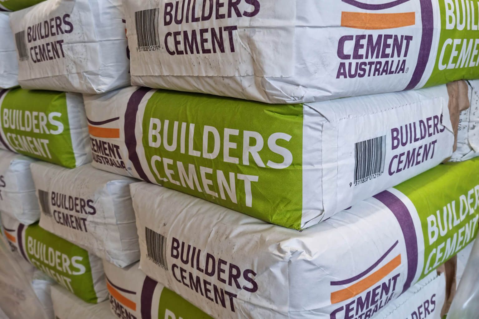 Stacked bags of 
