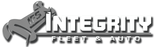 Logo for Integrity Fleet Service. White text