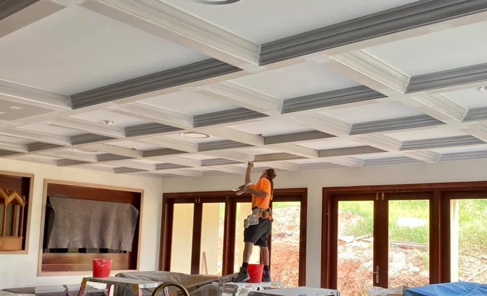 Photo of Coffered Ceiling Layout — Manufacturing Cornices in Logan Village, QLD