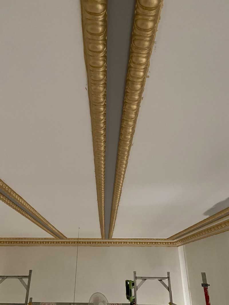 Beige lines on ceiling — Manufacturing Cornices in Logan Village, QLD