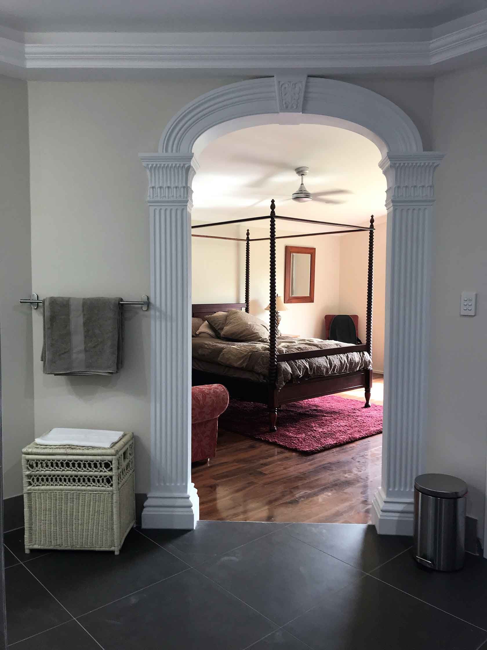 Hall to bedroom — Manufacturing Cornices in Logan Village, QLD