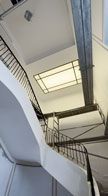 Stairs with white wall — Manufacturing Cornices in Logan Village, QLD