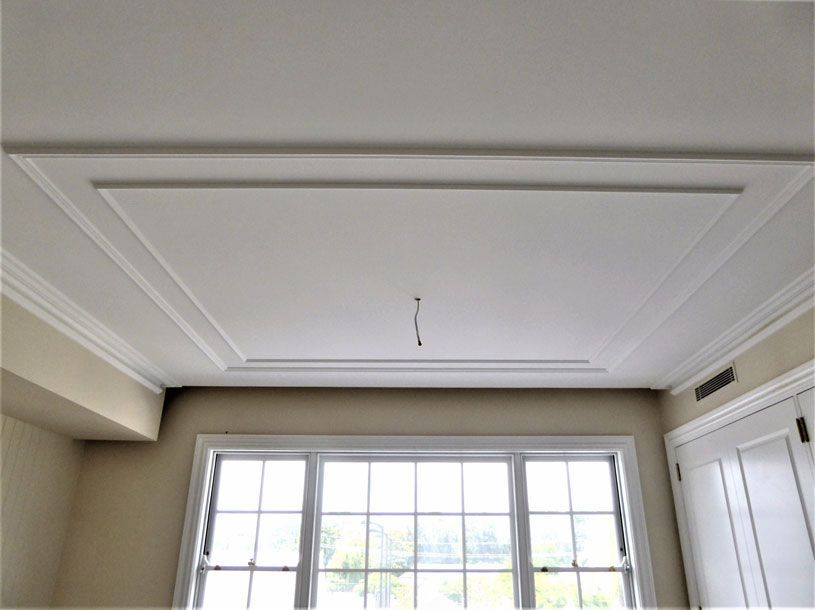 Ceiling with beige lines — Manufacturing Cornices in Logan Village, QLD