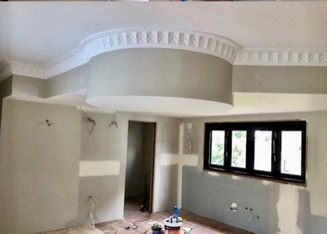 C57 Curved Cornice Design Installation — Custom Cornices in Logan Village, QLD