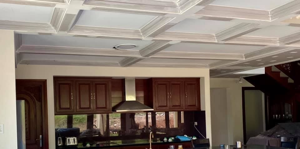 Kitchen with Cabinet side view — Manufacturing Cornices in Logan Village, QLD