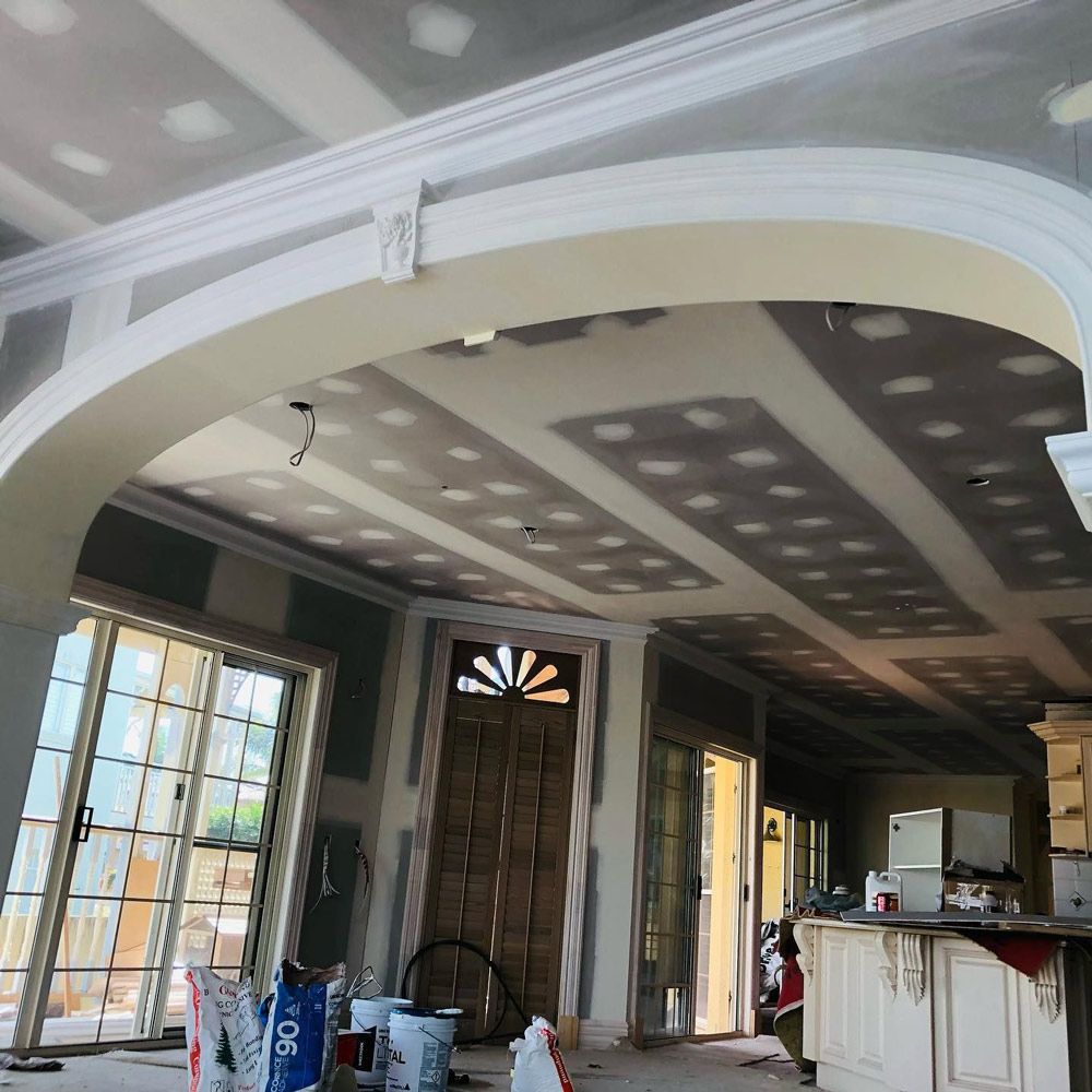 Renovating the living room with Fibrous Ceiling — Manufacturing Cornices in Logan Village, QLD