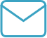 Ein blaues Umschlagsymbol auf weißem Hintergrund.