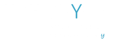 Der Buchstabe y ist blau auf weißem Hintergrund geschrieben.