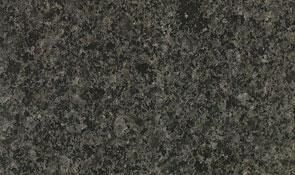 A close-up texture of dark grey granite stone with speckled black and charcoal mineral deposits.