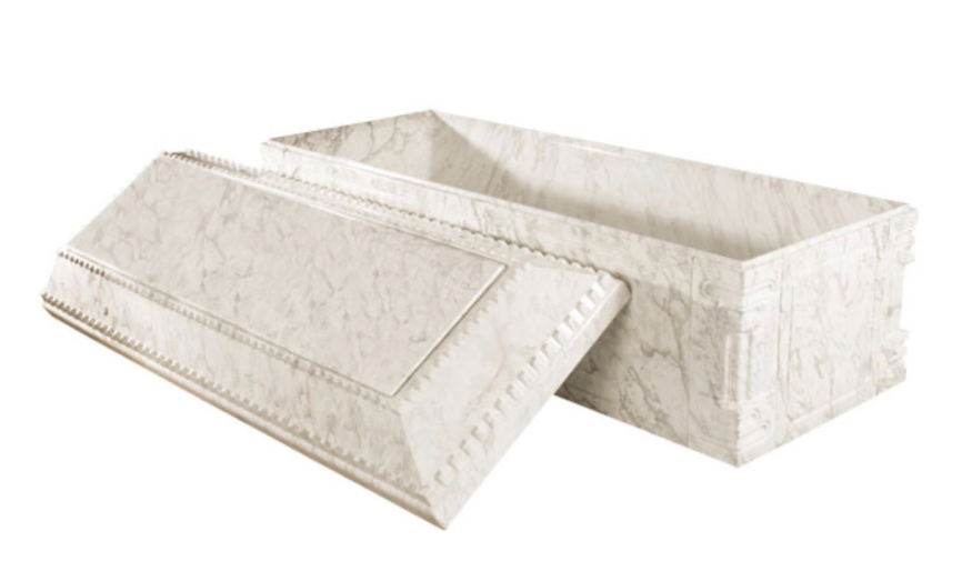 Aegean White Marble Burial Vault by Hayworth Miller Funeral Homes
