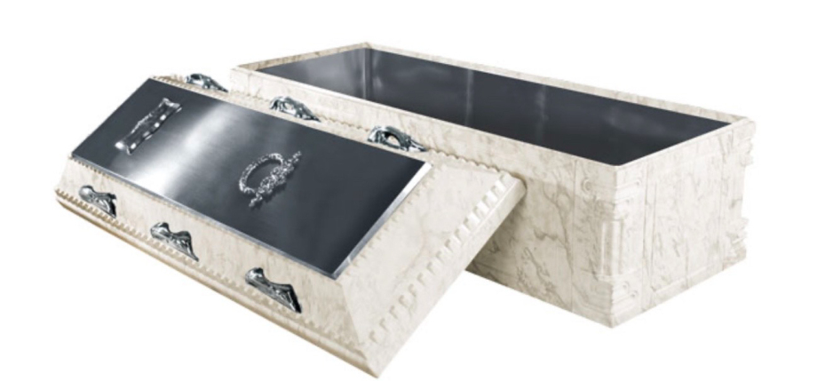 Elite SST White Marble Burial Vault by Hayworth Miller Funeral Homes
