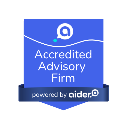 Badge that says “Accredited Advisory Firm” with 