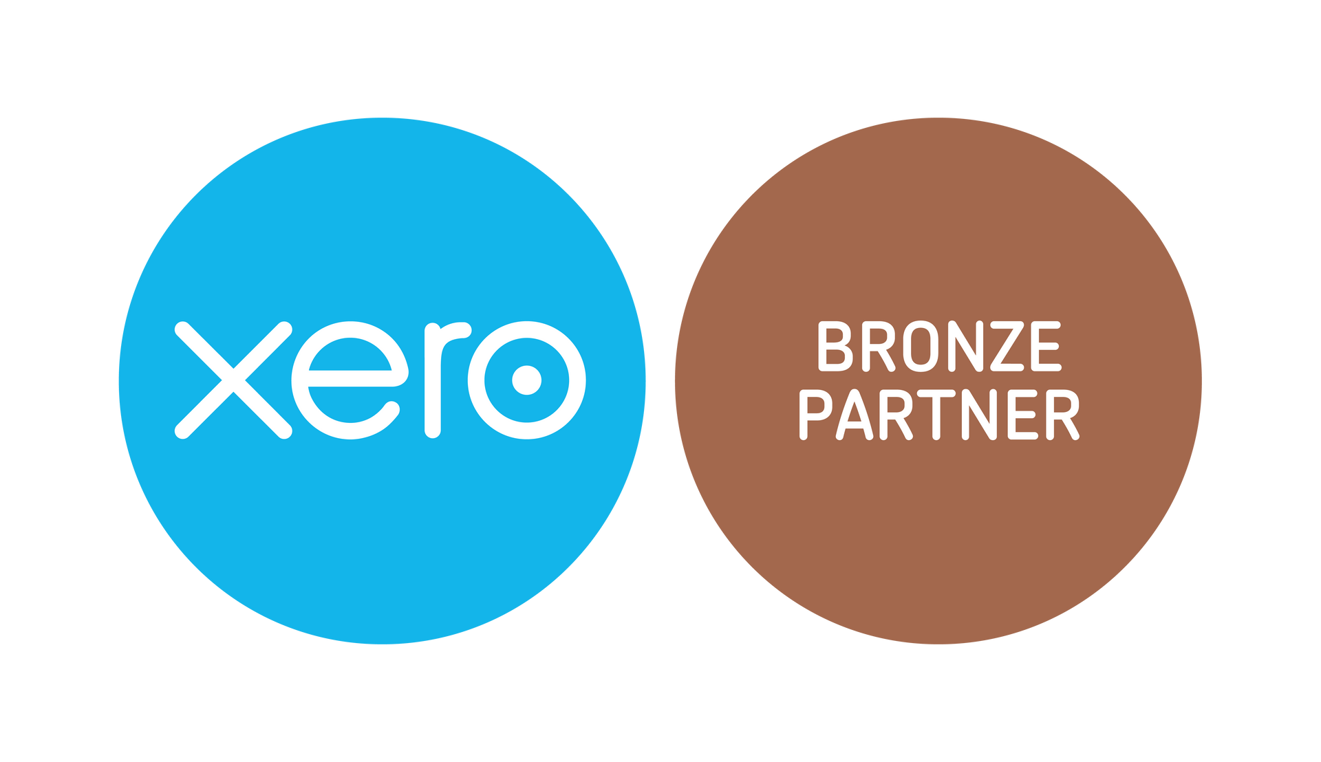 Xero logo in blue circle with bronze 