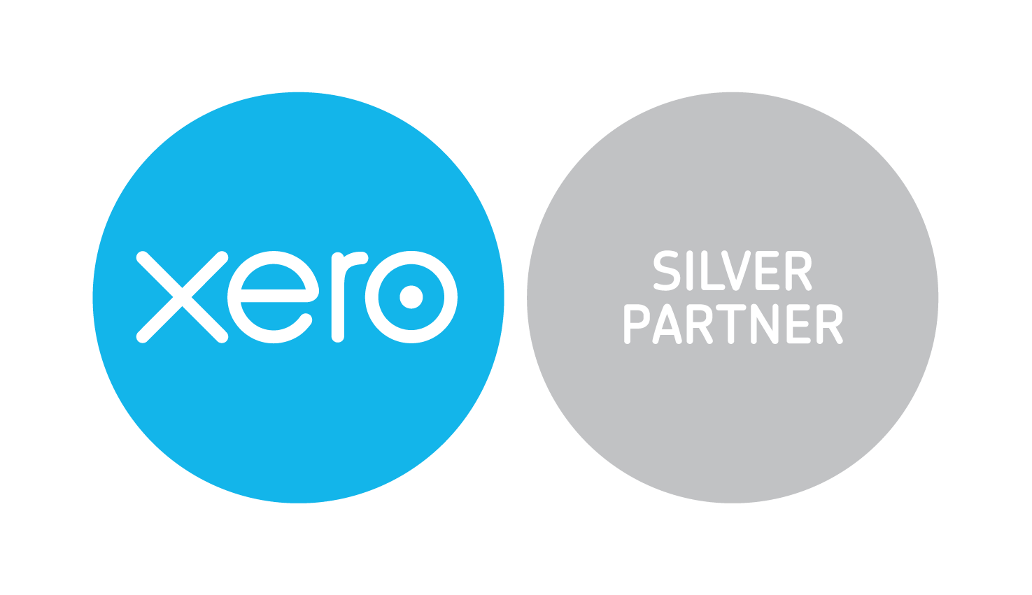 Xero Silver Partner logo: blue circle with