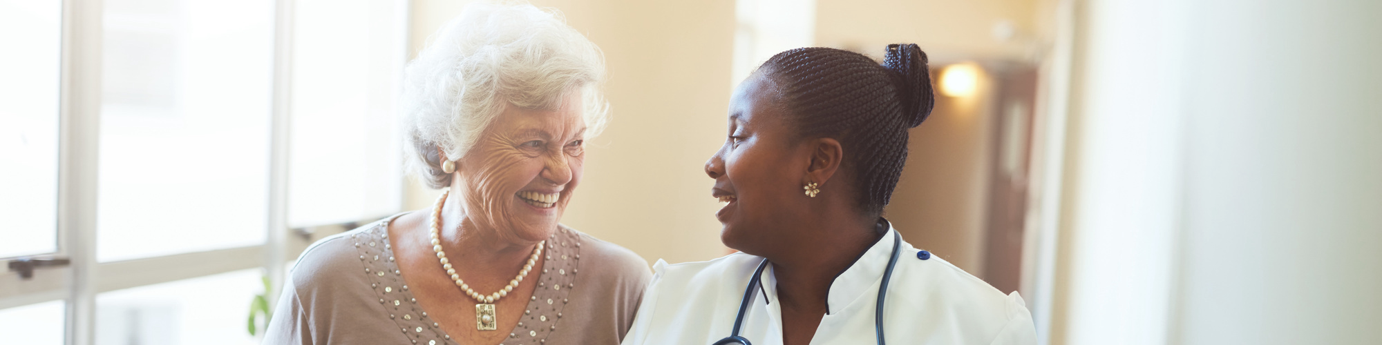 elder with caregiver
