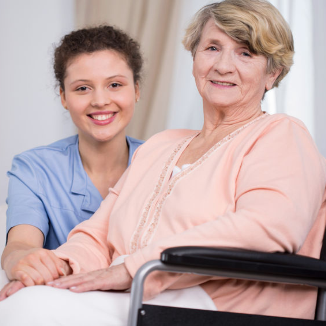 caregiver with elder