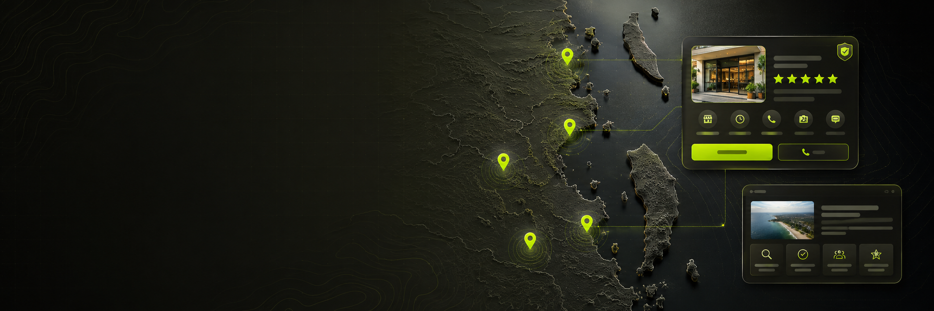 Local SEO visibility across Moreton Bay connecting map locations with a business profile, reviews an