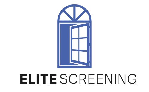 Blue window logo with arched top, open window, and text
