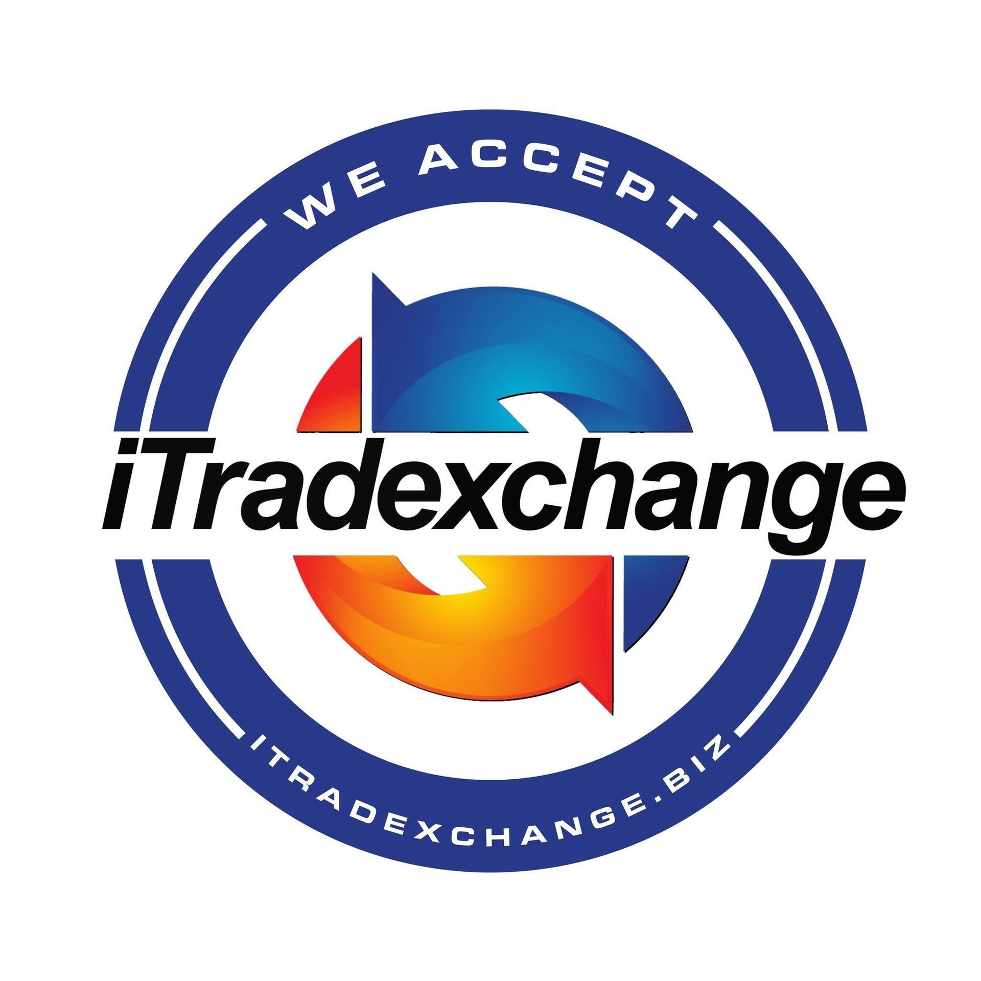 ITradexchange logo with blue and orange circular arrows and “We Accept” text