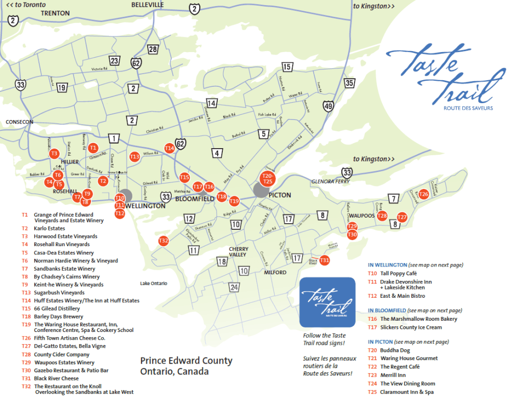 Prince Edward County Taste Trail