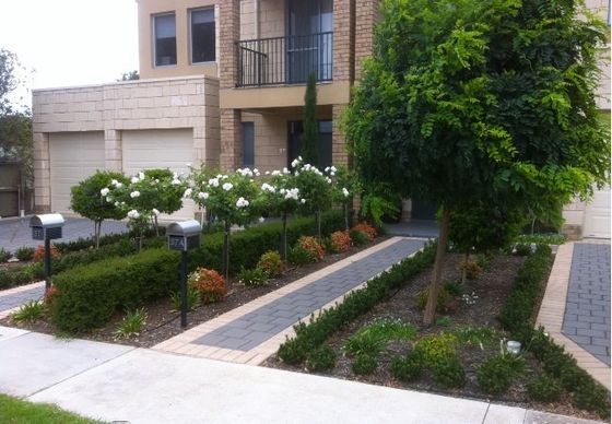 Home with a beautiful landscaped garden