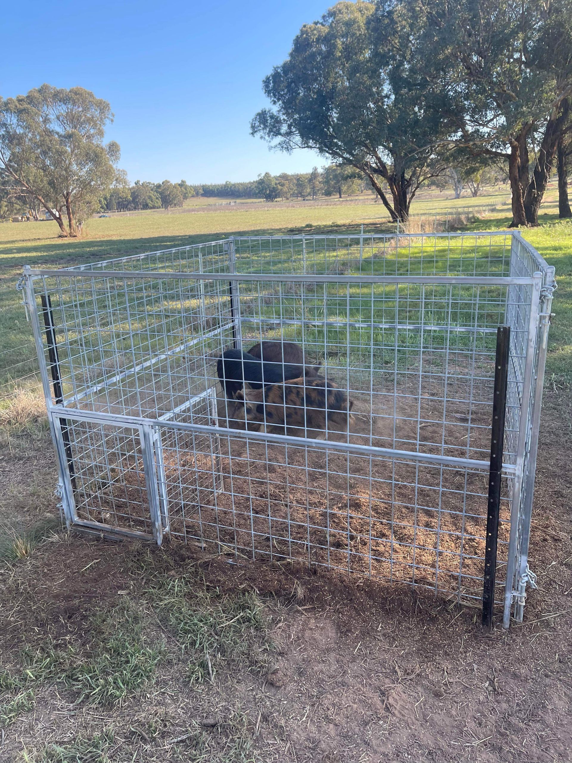 A Bunch of Metal Crates Are Stacked on Top of Each Other on the Ground — Ballimore Welding in Ballimore, NSW
