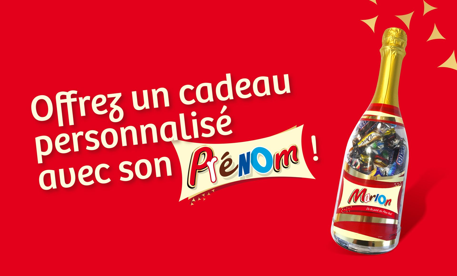 Red banner with French text