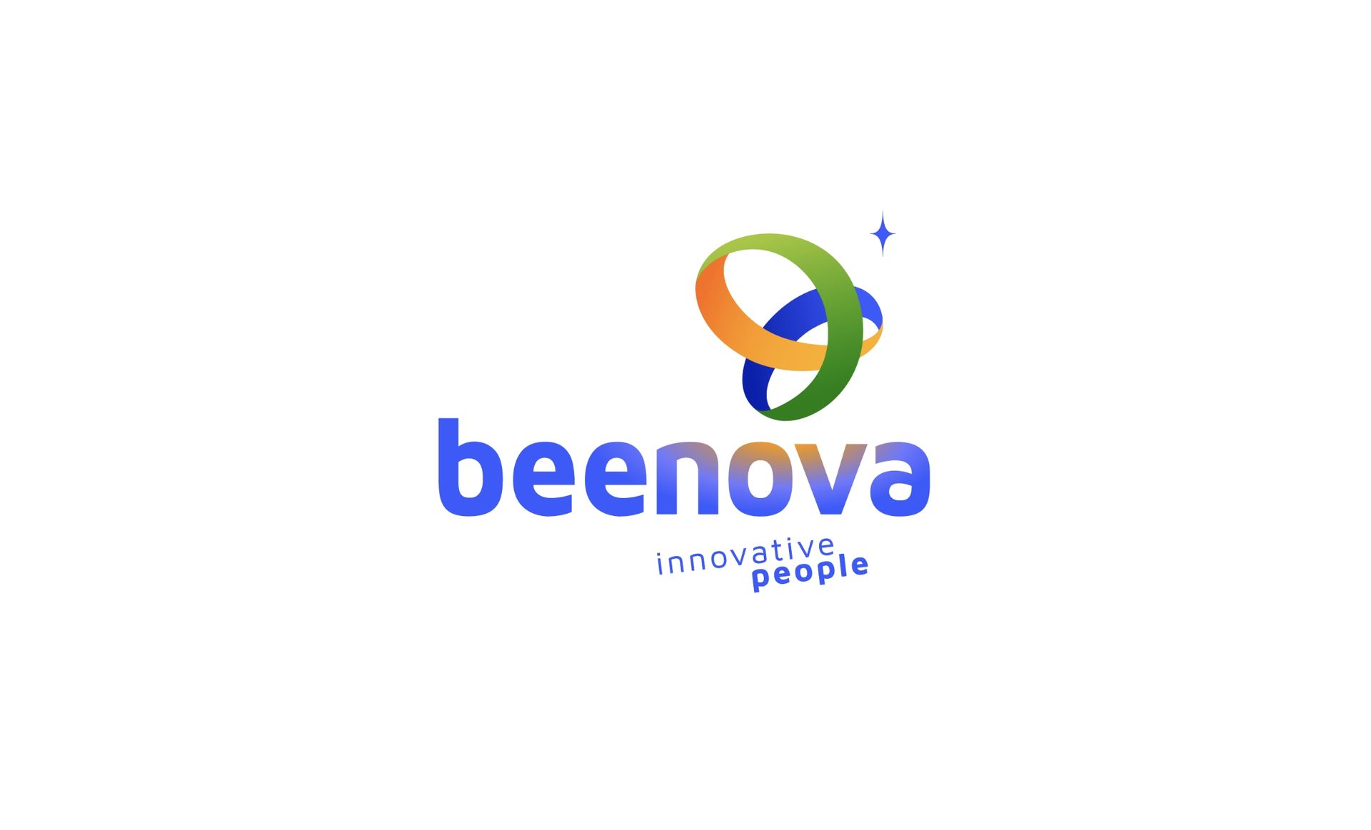 Logo for beenova with colorful overlapping rings and the text 