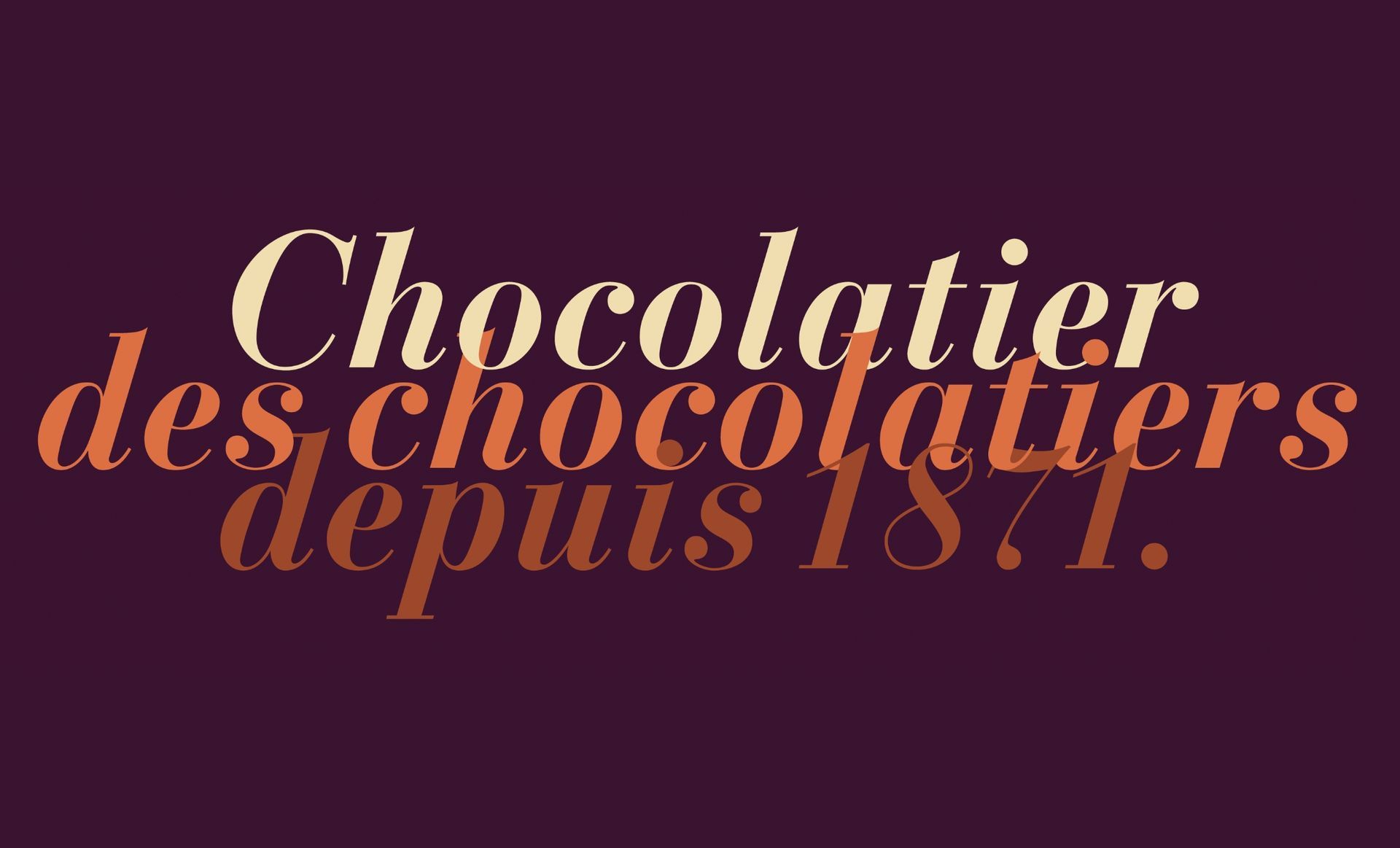Chocolatier text with