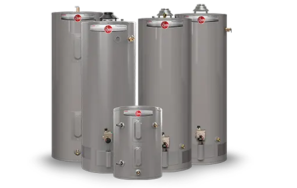 Monahans Plumbing residential water heaters in multiple tank sizes for home hot water systems