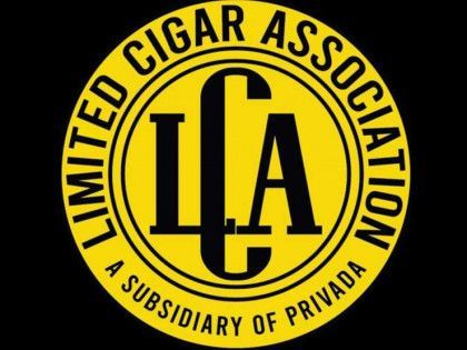 Yellow circular logo reading “United Cigar Association” with “LCA” in black letters in the center.