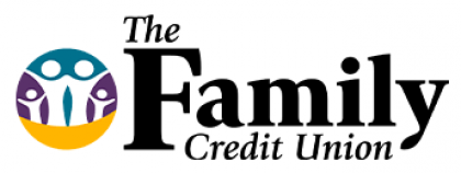 The Family Credit Union logo with stylized people icon in purple, teal, and gold
