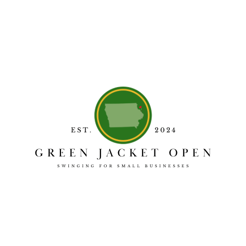 Green Jacket Open golf logo with Missouri outline, green and gold circle, and EST. 2024 text