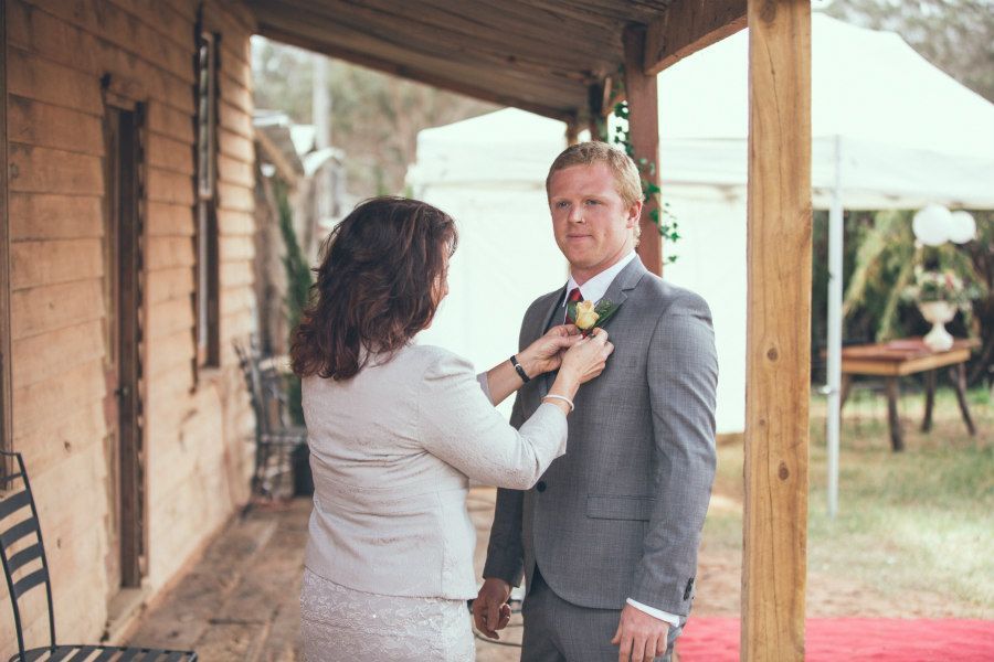 Grooms buttonholes always a celebrants priority